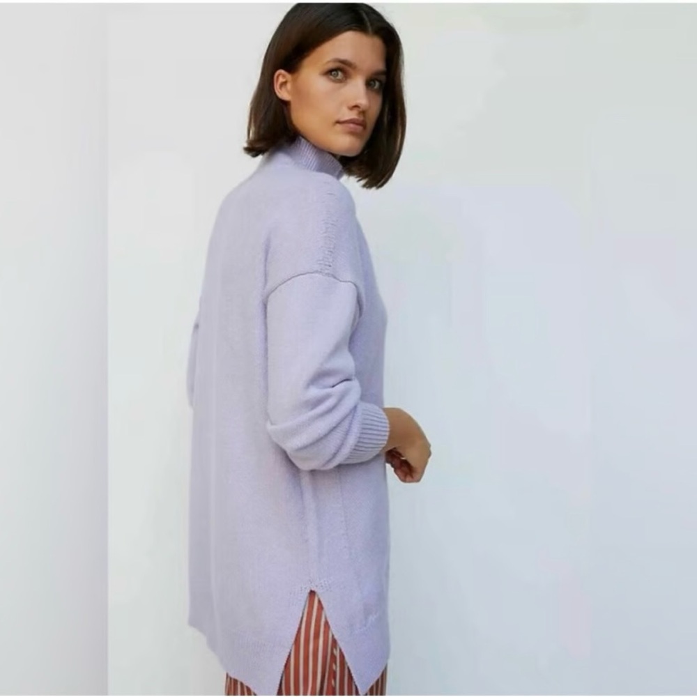 Anthropologie Lilac Turtleneck Sweater